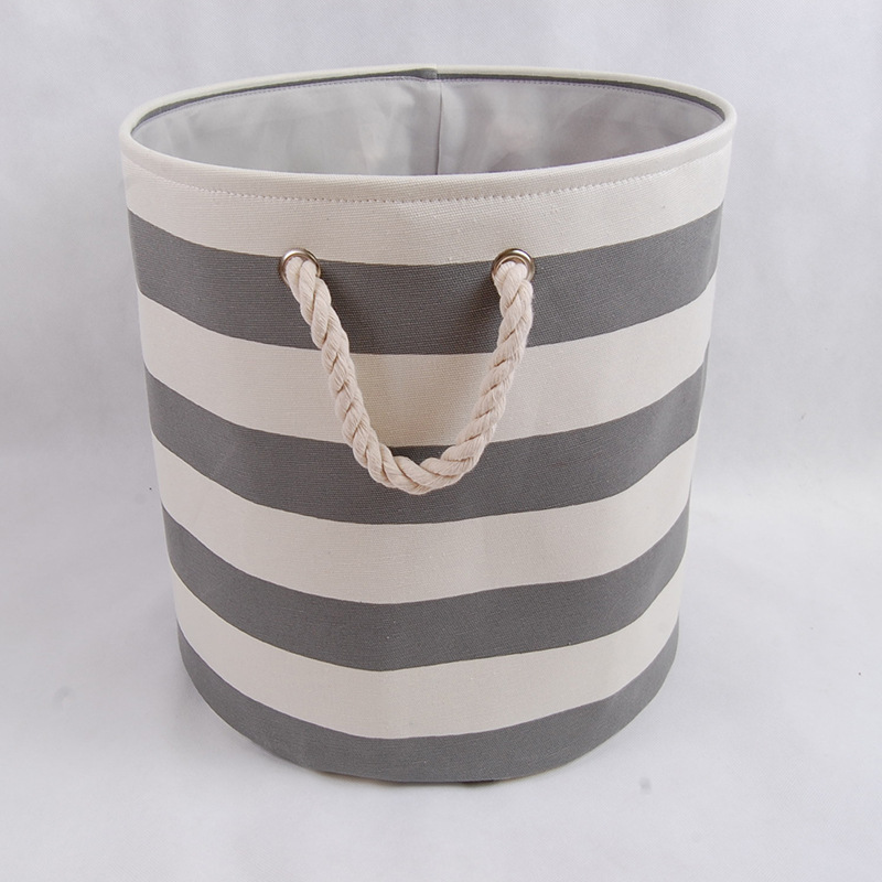 家用玩具杂物整理收纳篓 帆布防尘防水收纳筐脏衣收纳篮厂家供应