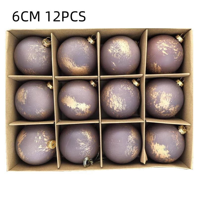 Amazon Navidad 6CM12pcs Retro Navidad juego de árbol de Navidad atmósfera navideña colgar bolas