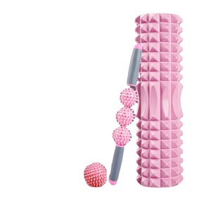 Crescent Set Eva Foam Roller Hollow Muscle Relaxation Roller Yoga Column Wholesale Wolf Tooth Yoga Mat Stretching