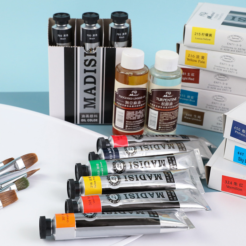 Matisse oil painting pigment set 170ml single tube large tube painting art color matching export gra