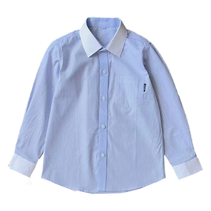 Клетчатая форма для мальчиков с длинными рукавами, двойная клетчатая форма для девочек с длинными рукавами из чистого хлопка, классная форма