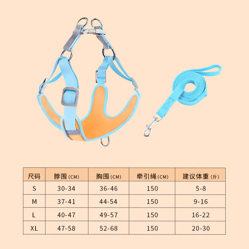 Gato mascota Correa correa de perro gato correa de gato perro correa de pecho correa de perro chaleco estilo anti-rotura