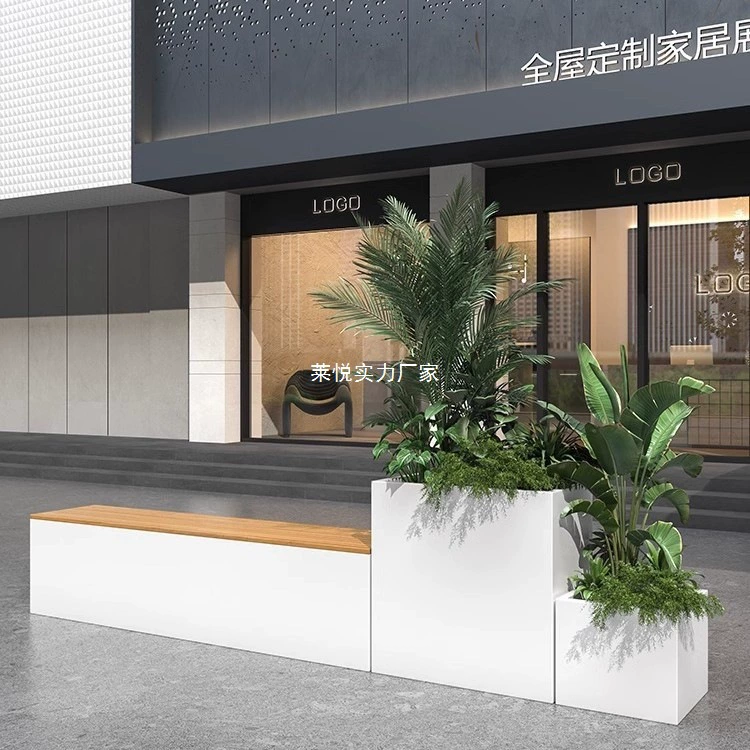 Уличный табурет для цветочного ящика из нержавеющей стали, ландшафтный цветочный горшок, забор, железная металлическая цветочная клумба, подставка для цветов, цветочный желоб, табурет для посадки