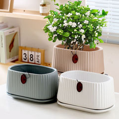 批發花盆陶瓷長方形盆高顏值盆家用多肉花盆大號一件代發