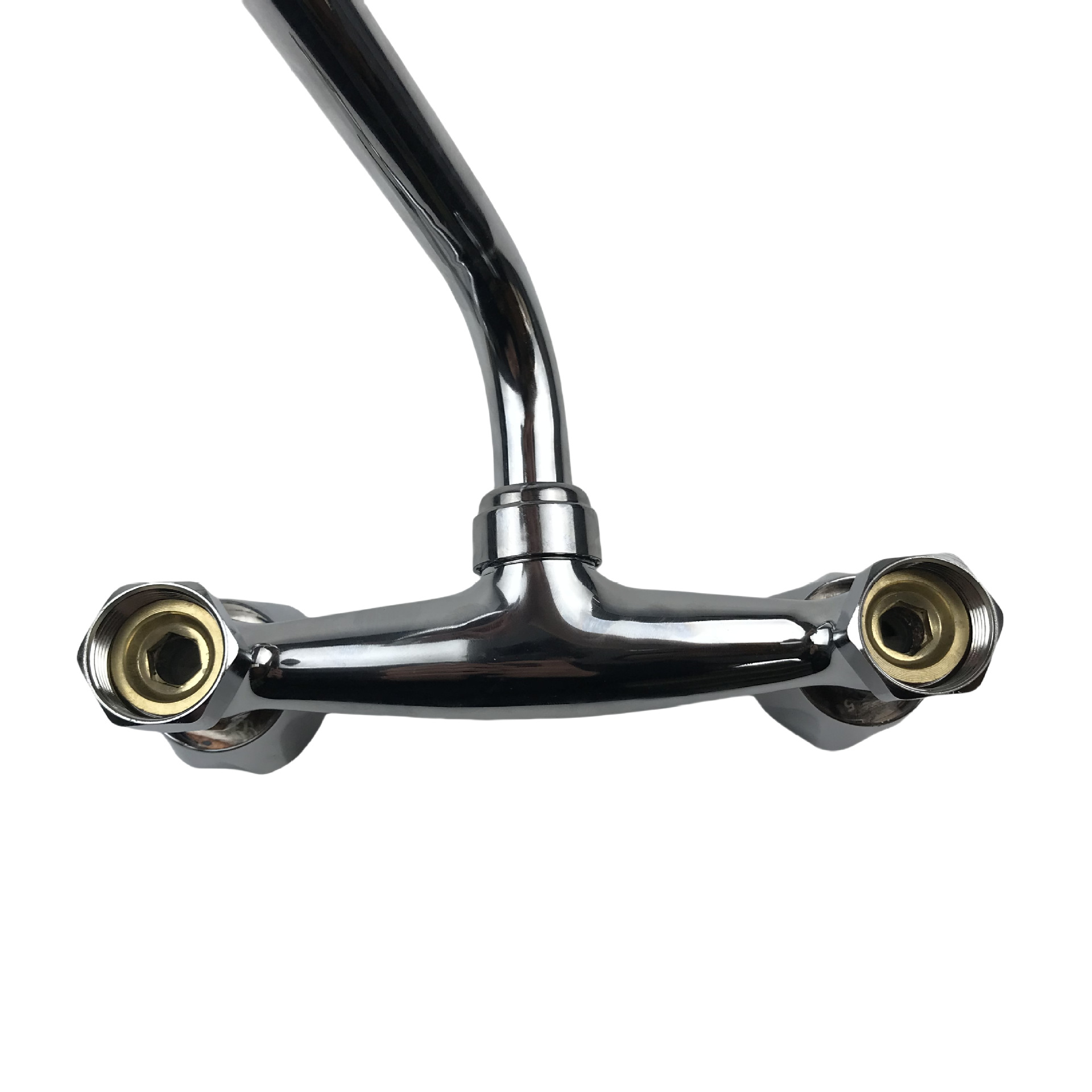 Cocina de doble orificio lavavajillas balcón lavavajillas lavabos grifos de aleación de zinc en la pared grifos calientes y fríos