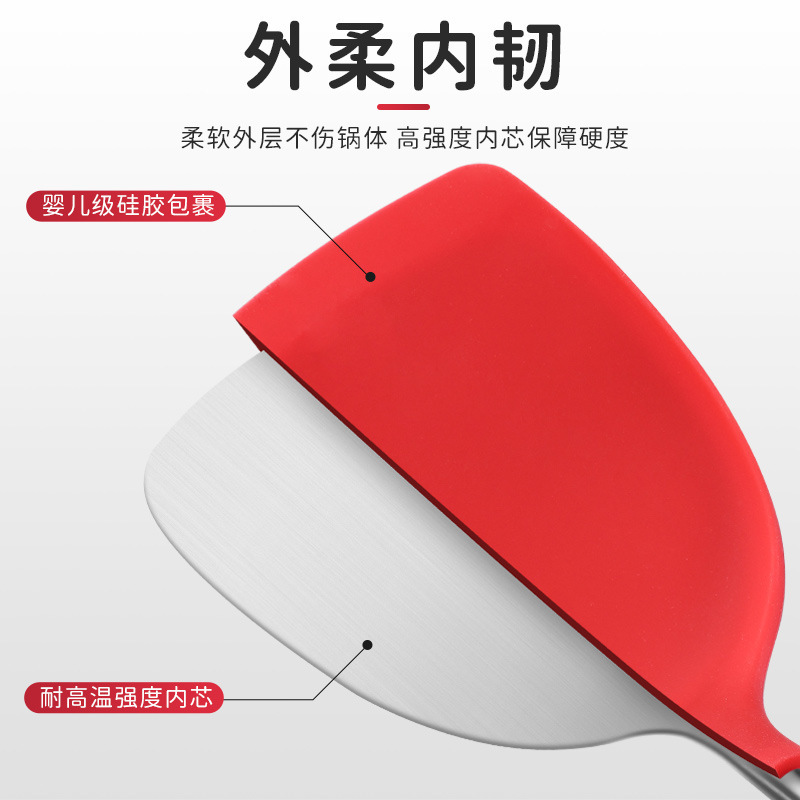 Grado alimenticio cucharas de cocina no pegajosas cucharas de cocina cucharas de cocina domésticas cucharas de cocina resistentes a altas temperaturas