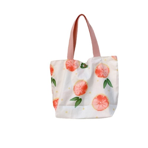 Japanese style fresh canvas bag women's handbag cotton and linen fabric mommy bag handbag mini floral lunch bag