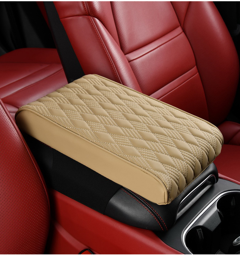 Cross-mirror car diamond armrest box pad height pad four seasons universal memory foam creative armrest