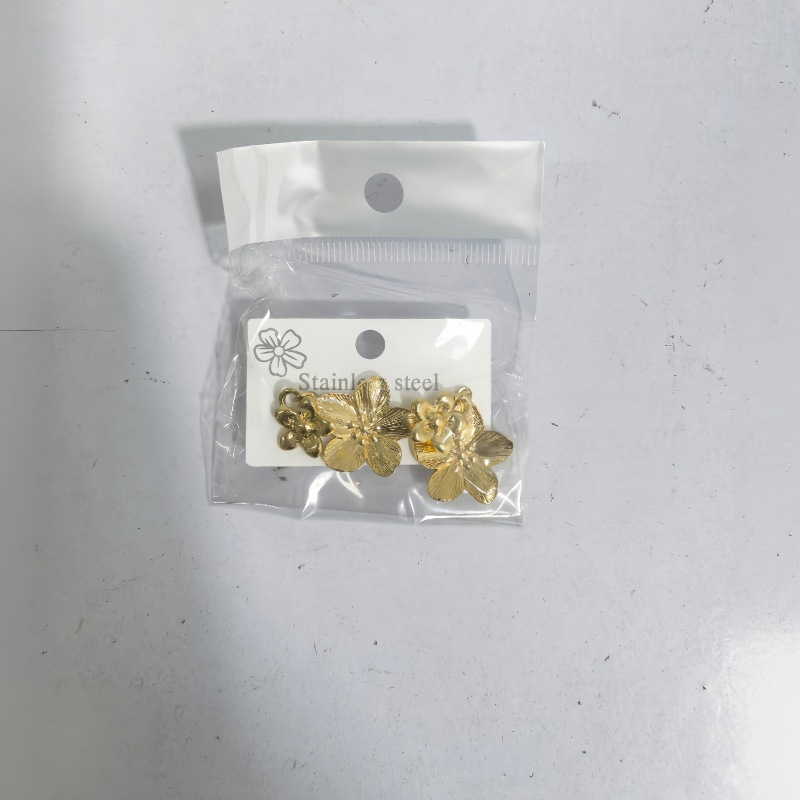 Aretes Geométricos de Corazón de Acero Inoxidable 304 Galvanizado para Mujer