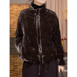 轻奢高级感贵夫人保暖加厚棉服冬季新款时尚洋气百搭显瘦外套8504