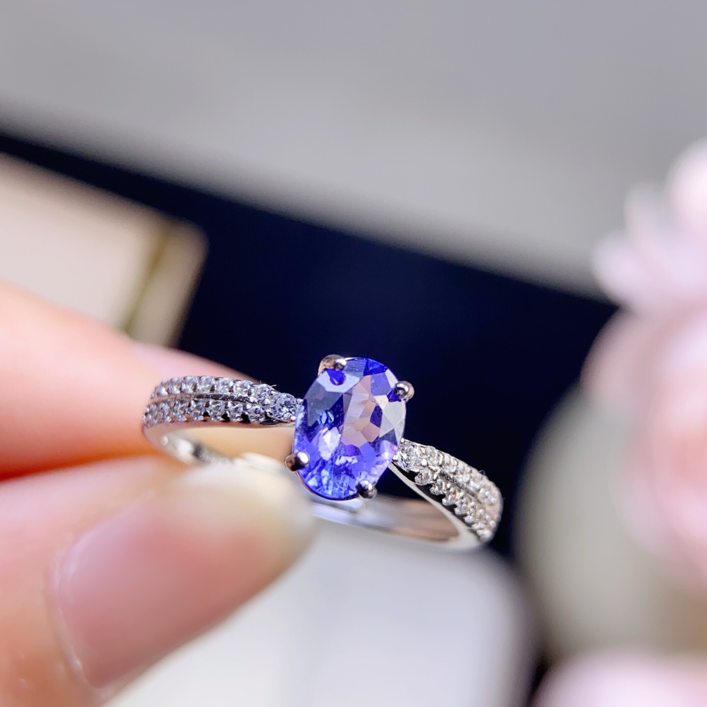 organic ring with stone