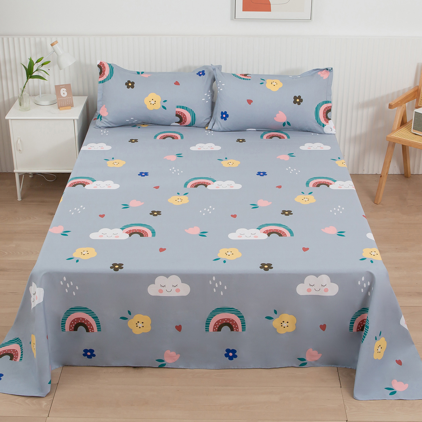 100% algodón sábanas dormitorio de estudiantes cubierta de cama individual niños de verano una sola pieza engrosada edredón al por mayor image 58