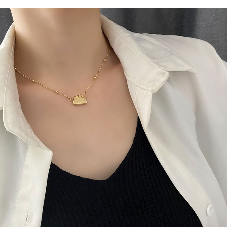 Simple Style Letter Titanium Steel Plating Necklace 1 Piece