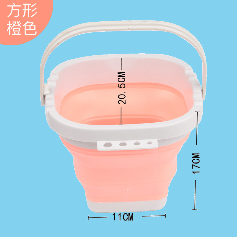 仕切り付き折り畳みバケツ美術画携帯洗浄筒水粉水彩絵の具シリコン洗浄バケツ調色桶|undefined