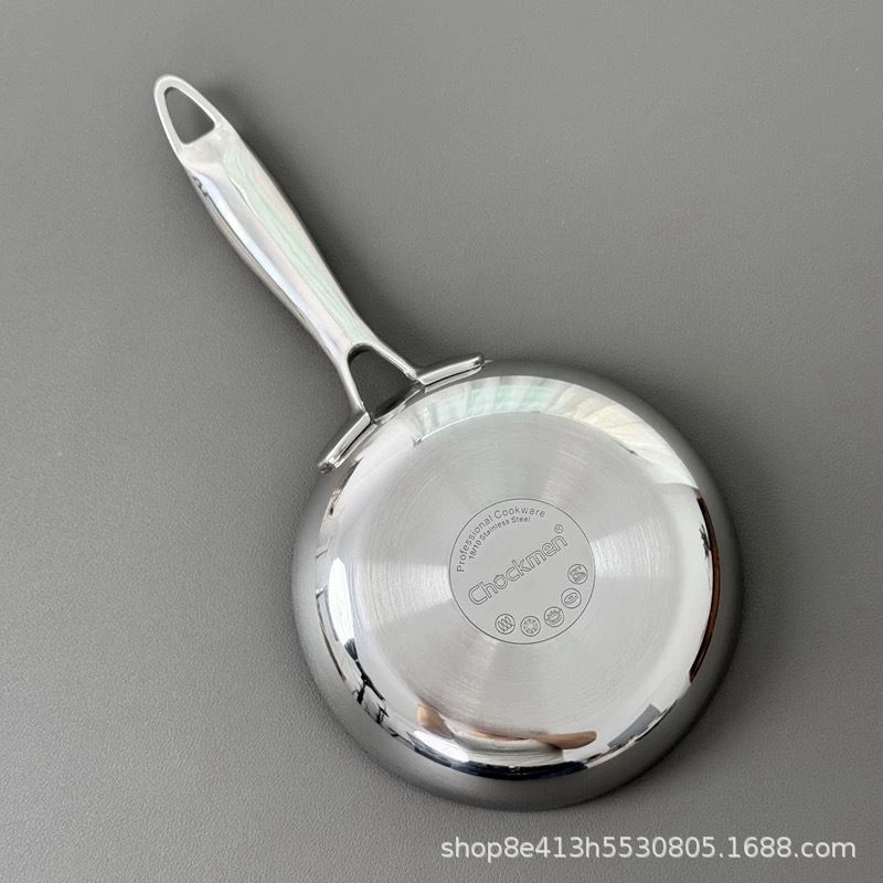 Zhuo Deming 18 / 10 pan de acero inoxidable 14cm pan antiadherente casero pan de tartas de huevo pan de filete