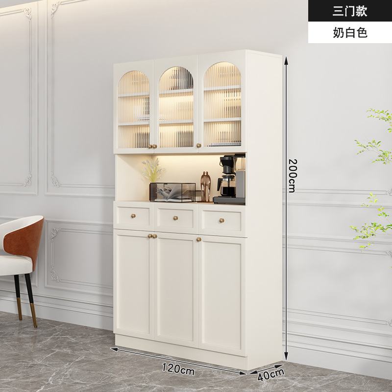 Gabinete de almacenamiento de sala de estar de madera maciza contra la pared, armario de comedor moderno y simple, armario de almacenamiento de cocina, comedor, armario multifuncional