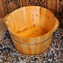 香柏木养生泡脚盆泡脚木桶穴位按摩泡脚桶实木足疗洗