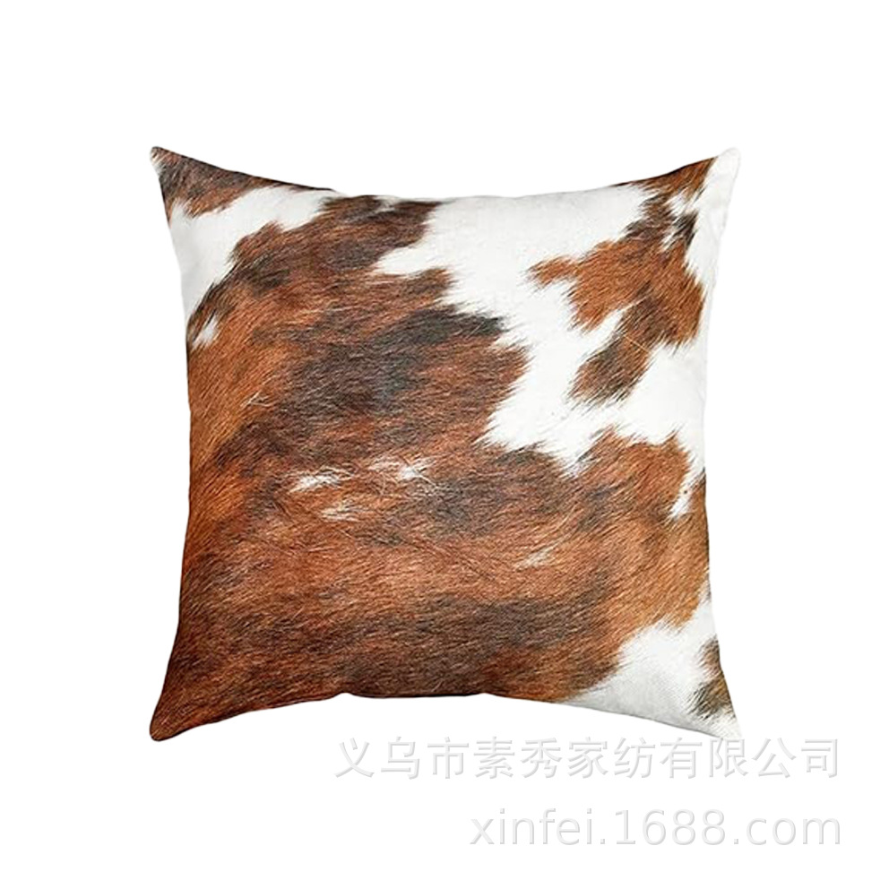 Transfronterizo amazónico Xiyin yak highland ganado animal sofá sala de estar respaldo decoración almohada abraza almohada cubierta de cojín image 28