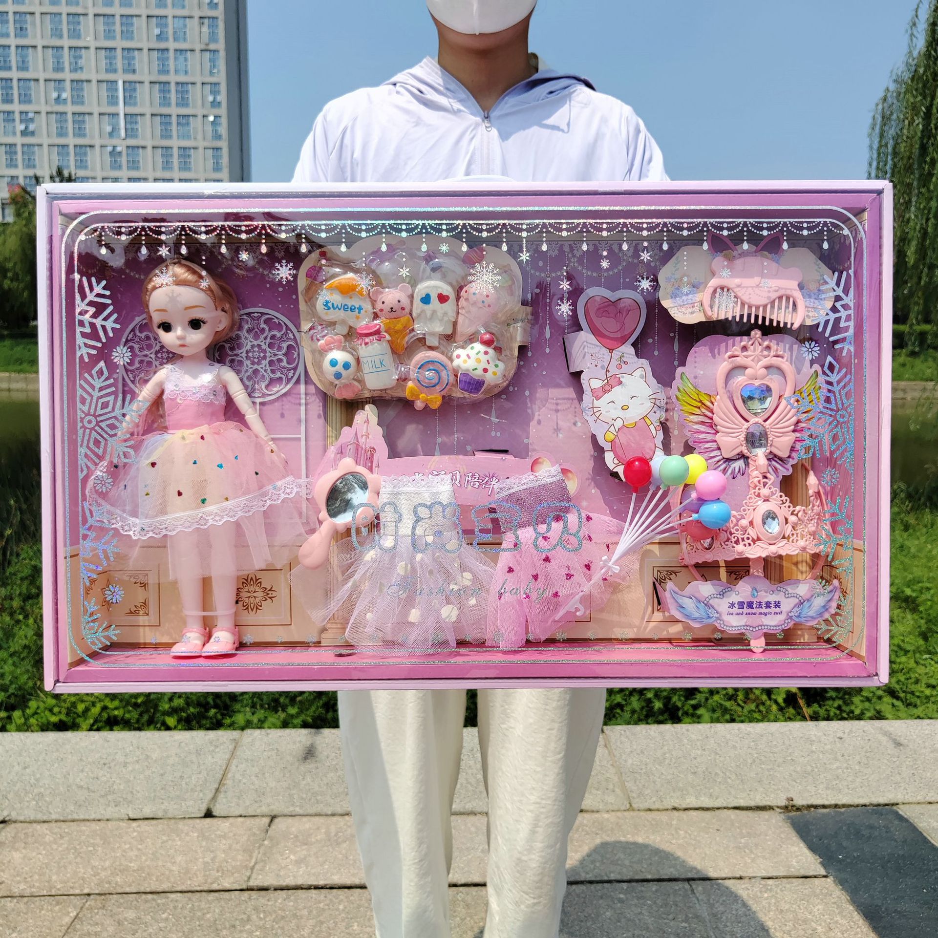 패션 공주 인형 원피스 선물 상자 소녀 놀이 집 슈퍼 생일 선물 어린이 교육 장난감 도매