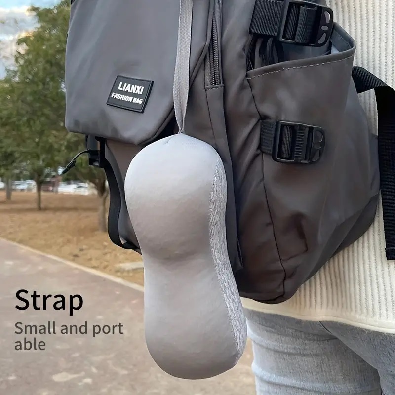 Mini cuscino da viaggio portatile per il collo, facile da riporre, ideale per dormire e fare un pisolino._voghion.com