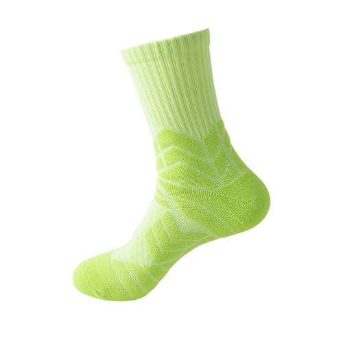 new men's towel-soled sports socks, Macaron mecha actual basketball socks, thickened high-top elite socks