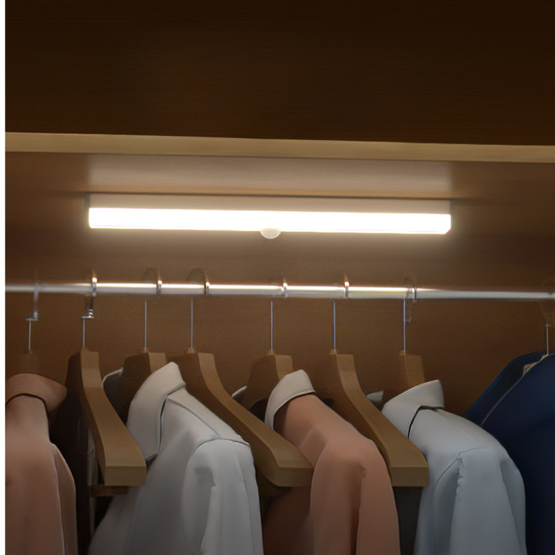 Ultra-thin smart human body induction led light USB bedroom aisle wardrobe light Cabinet light magnetic suction Corridor light rechargeable