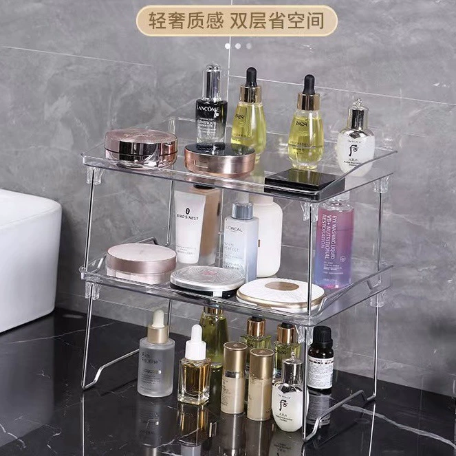 Складная полка для хранения в стиле ns, прозрачная полка для хранения косметики на столешнице, офисный стол, кухонная полка для хранения