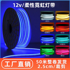 Ledフレキシブルネオンライトは、低電圧屋外防水12vネオン広告看板の装飾ライトを内蔵しています