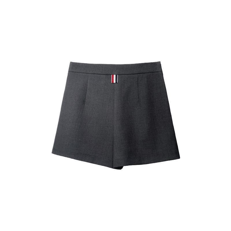 【One by Eby】TB 3色ウェビングイレギュラーパンツ ショートパンツ デザインキュロット 251001 # グレー ブラック|undefined