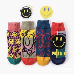 2021春夏新款襪子女船襪 日系卡通笑臉短筒襪韓版ins低腰女生棉襪