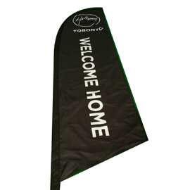 热升华旗帜布 沙滩刀旗 双面旗帜布  单面110克经编布画面制作