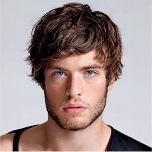 New Foreign Trade European and American Wigs for Middle-Aged and Elderly Men, Fluffy Fiber Wigs, Short Hair High-Temperature Silk Wigs