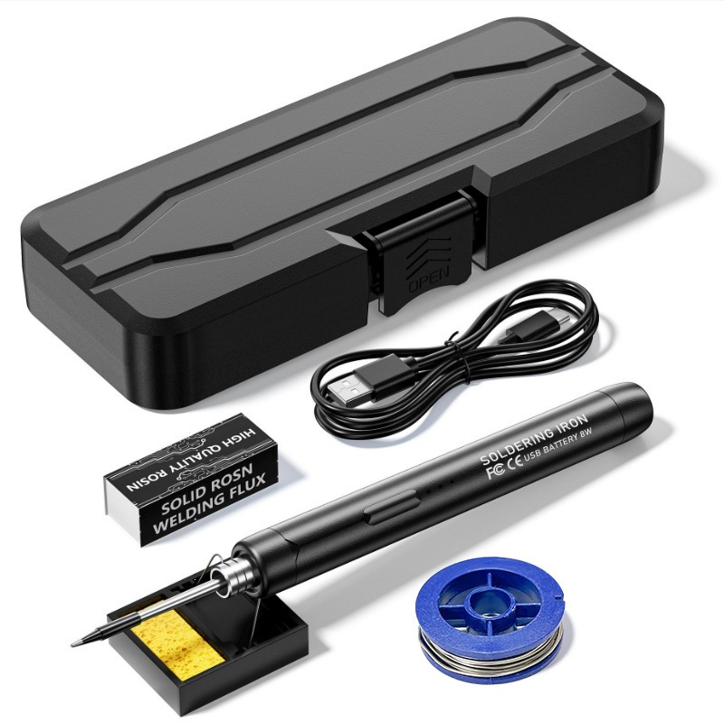 USB Mini litio eléctrico hierro de soldadura pequeño conjunto de hierro de soldadura portátil tipo-C interfaz doméstica 1000MA batería