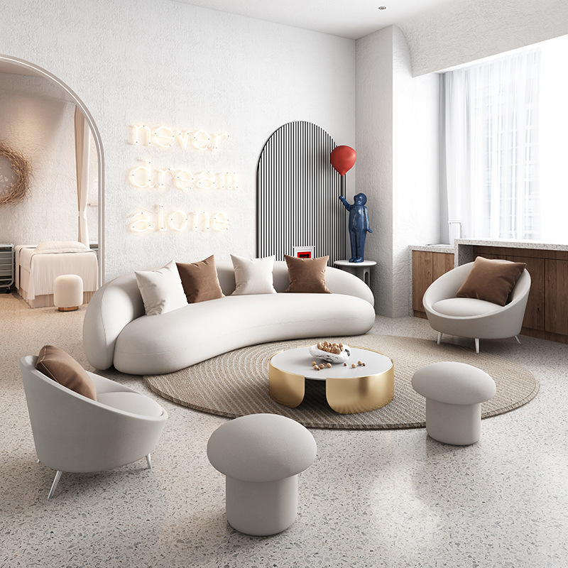 Simple and Luxurious Sofa Coffee Table Leisure Combination Hotel Negotiation Sales Office Reception Table and Chairs Beauty Salon Business Reception