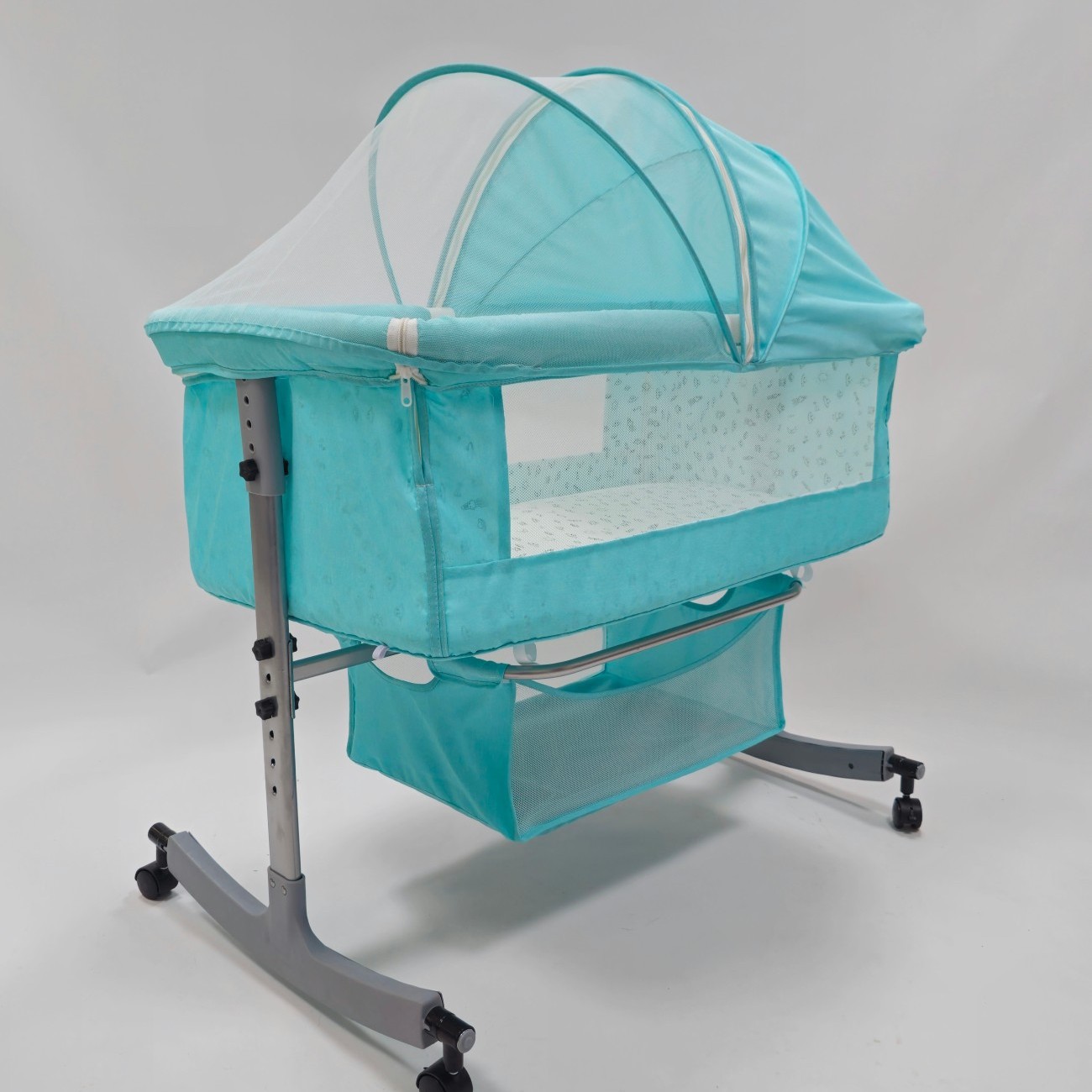 Cama de cuna en forma de I, cama de cuna para recién nacidos, cama grande multifuncional, bebé portátil para dormir, cuna para niños