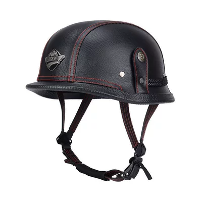 Safety Helmet Motorcycle Helmet Steel Helmet — Motosiklet kaskı (dəbilqə) - black-red-line-line-m