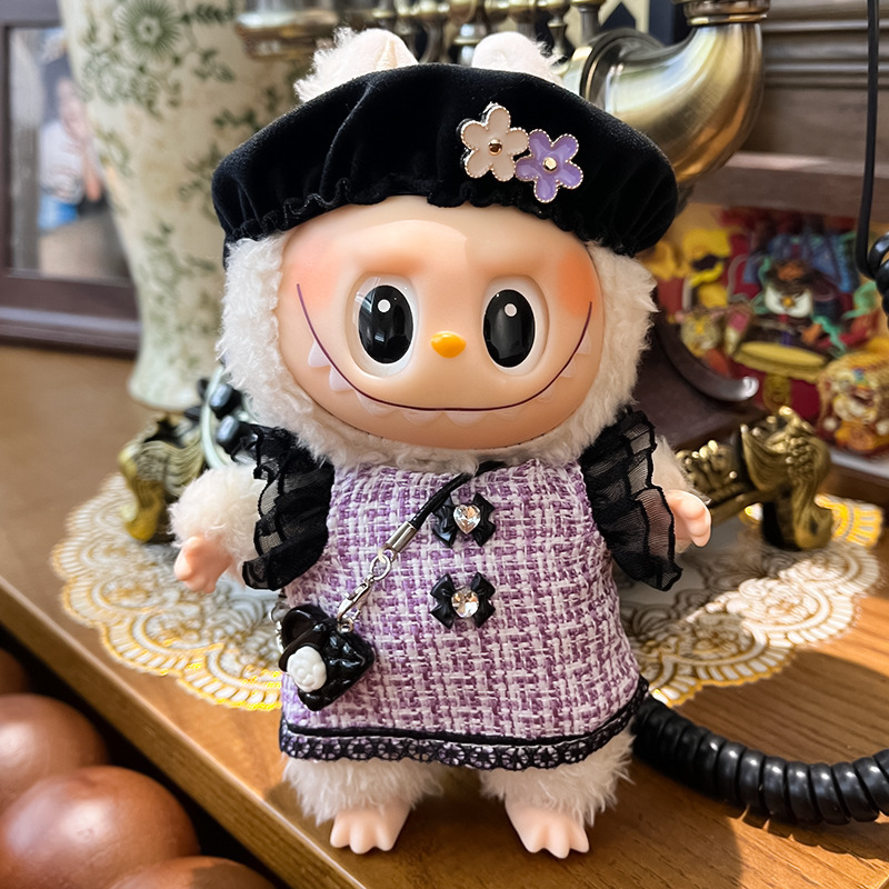 ラブブ 17 センチメートル人形ベビー服ラブブ服ビニールかわいいドレスアップカジュアルスーツぬいぐるみ服|undefined