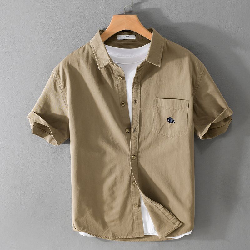 Men's summer Japanese retro casual thin trend fashionable shirt