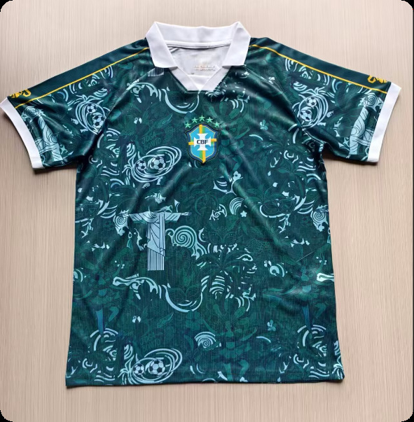 Una pieza de camiseta 2425 equipo nacional México Italia Brasil España Portugal uniforme de fútbol bordado