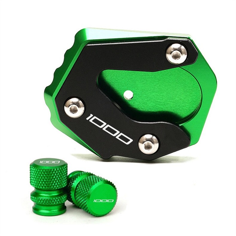 Kawasaki Versys1000/Se Versys1100 Aluminum Alloy Modified Side Stand with Enlarged Base + Valve Cover