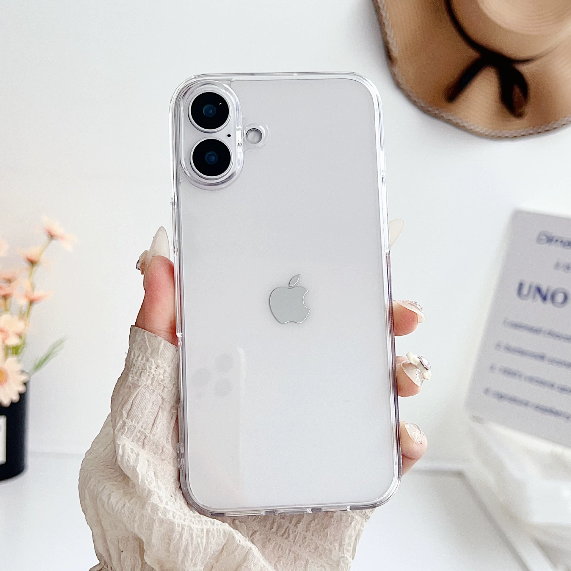 Совместимый акриловый чехол для телефона, iPhone 15 Pro