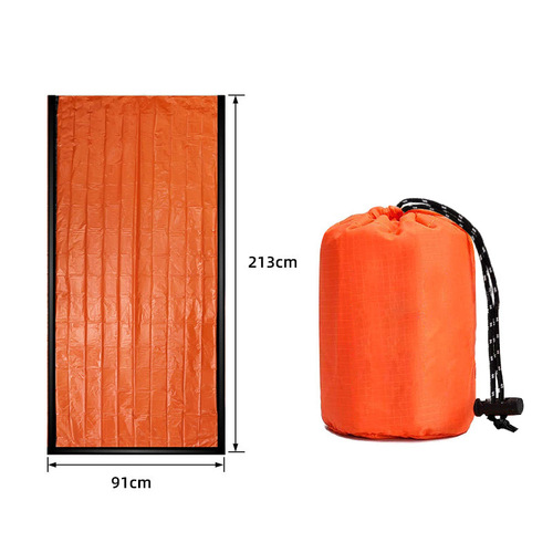 Cross-border sports outdoor camping hiking adventure tent emergency sleeping bag PE aluminum film emergency sleeping bag thermal insulation moisture-proof pad