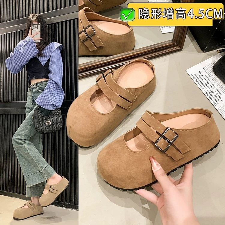 Женские мюли Birkenstock на толстой подошве в стиле Chanel, лето 2025, новые, закрытые, универсальные, удобные.
