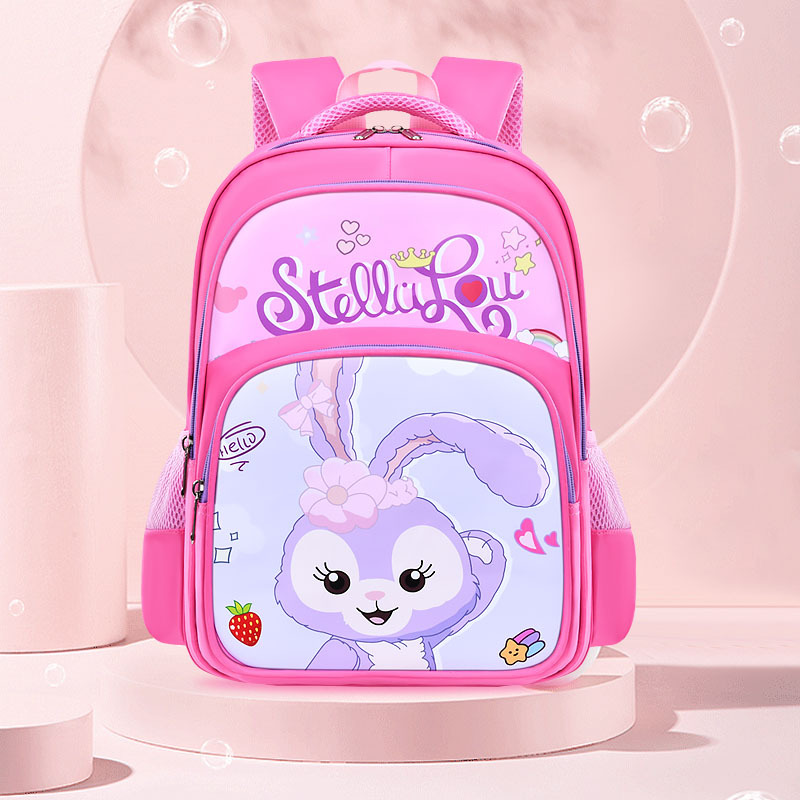 Mochila para niños Estudiantes de escuela primaria Grado uno dos tres a seis niños y niñas reducción de Carga Protección de la columna vertebral mochila de gran capacidad de dibujos animados