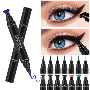 Cross-border double-headed color eyeliner pen seal eyeliner waterproof quick-drying non-blooming handaiyan makeup