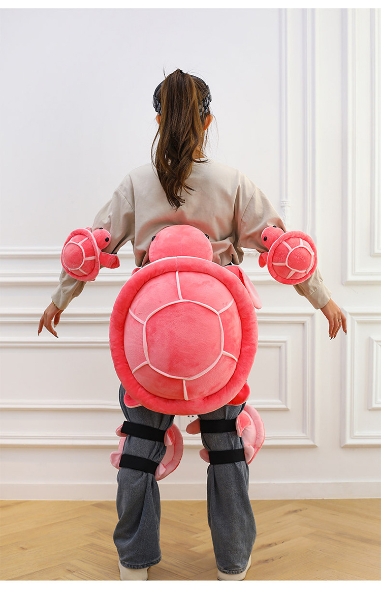 Cartoon Ski Protective Gear, Small Turtle Plush Toy, Cute Turtle Hip and Knee Pads, Anti-Fall Cushion for Adults and Children