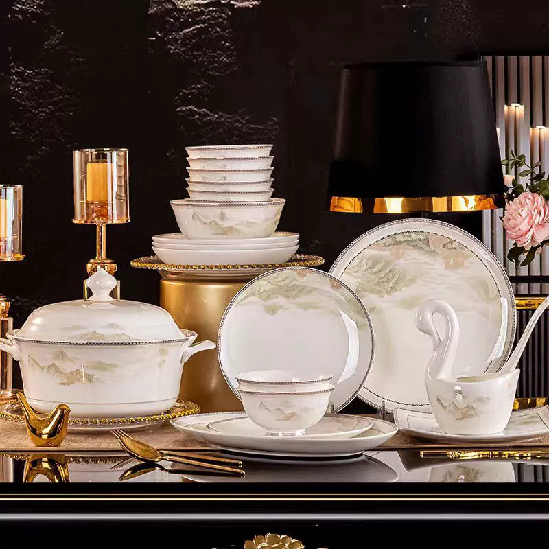 High-end tableware, ceramic set, gift box, full set, Birthday gift, wholesale