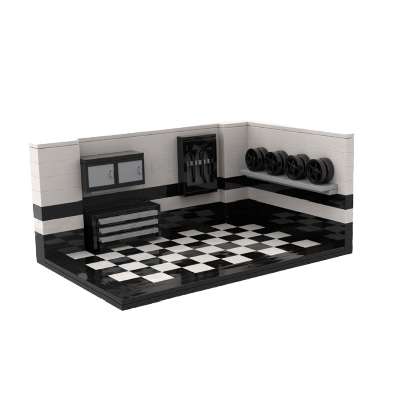 Creative Building Block Garage Assembly Set Educational Toy_voghion.com