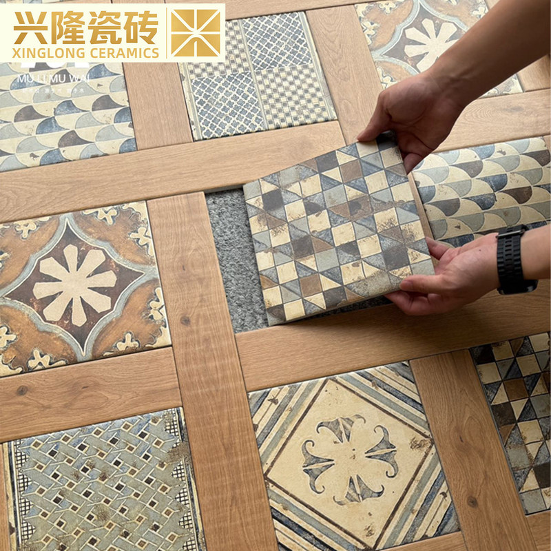 Medieval Style Full Ceramic Matte Wood Grain Tiles, Small Format Wood Grain Strip Tiles, Living Room Floor Tiles, Bedroom Floor Tiles Medieval Style Full Ceramic Matte Wood Grain Tiles, Small Format Wood Grain Strip Tiles, Living Room Floor Tiles, Bedroom Floor Tiles