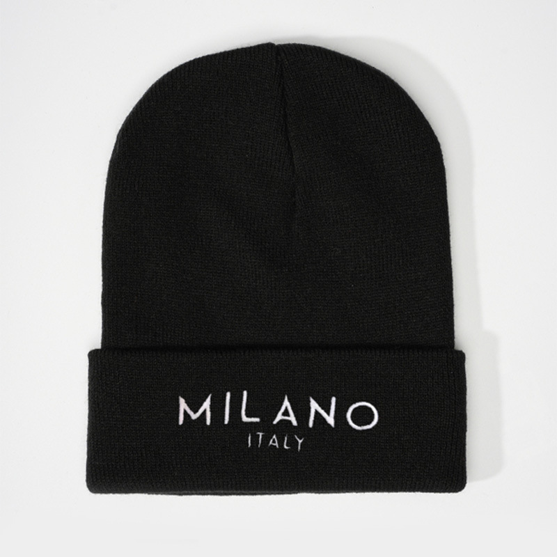 Nuevo bordado MILANO sombrero de punto caliente popular sombrero de punto casual coreano